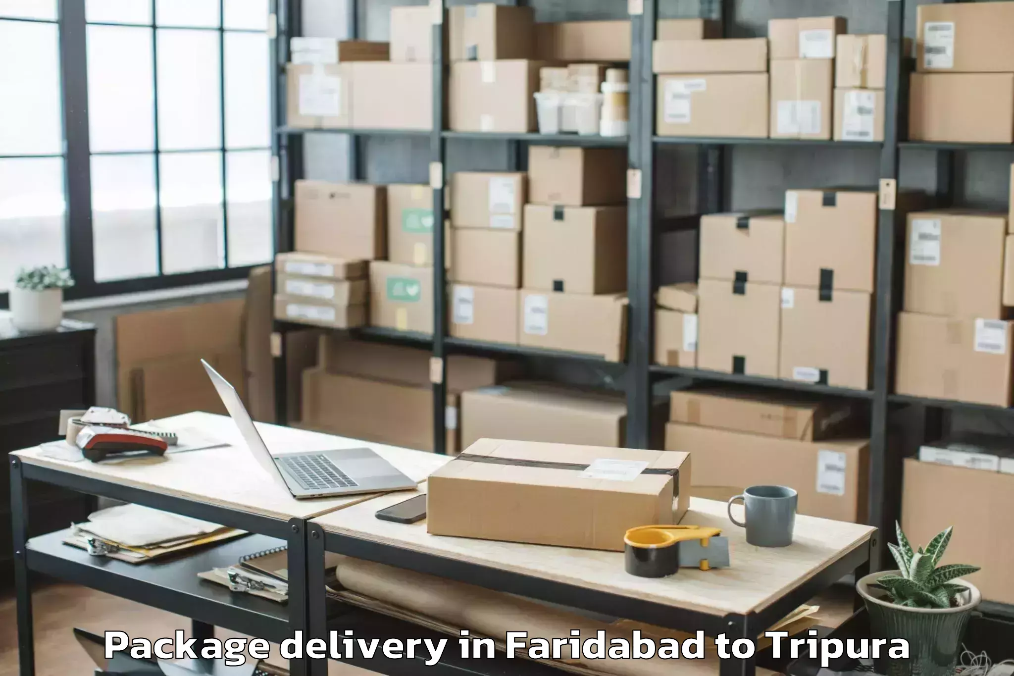 Faridabad to Teliamura Package Delivery